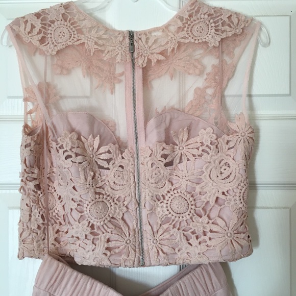 Blush Pink Two Piece Prom Dress - Picture 2 of 2